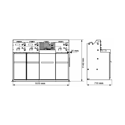 RM6-NE-IIII - Tủ RMU trung thế 24kV 630A 20kA/s - Loại 4 ngăn - Schneider